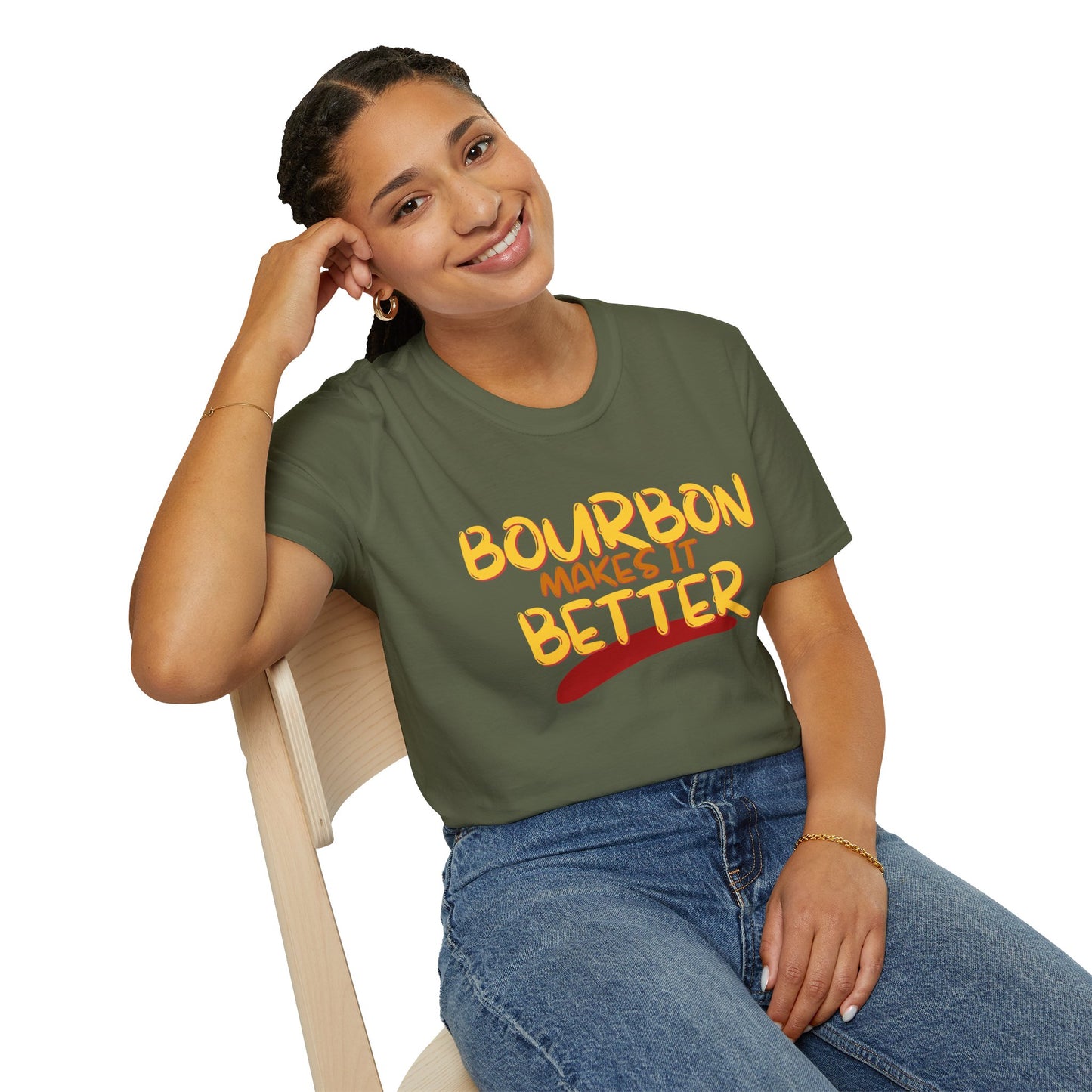 Bourbon makes it better DKcolors Unisex T-Shirt by theGreenDragonTavern.shop