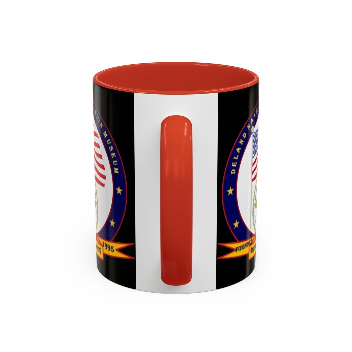 DeLand Naval Air Station Museum Black Accent Mug by theGreenDragonTavern.shop