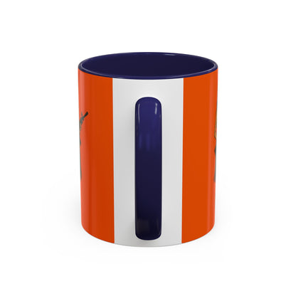 Hula Girl Packin' Heat Orange Accent Mug by theGreenDragonTavern.shop