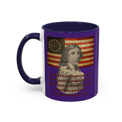 Deborah Sampson, America's Mulan Dark Purple Accent Mug by theGreenDragonTavern.shop