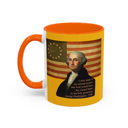 Washington's Earnest Prayer Yellow Accent Mug by theGreenDragonTavern.shop