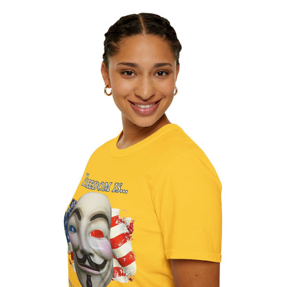 Ronald Reagan Freedom Vendetta Light colors Unisex T-Shirt by theGreenDragonTavern.shop