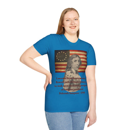 Deborah Sampson, America's Mulan Dark colors Unisex T-Shirt by theGreenDragonTavern.shop