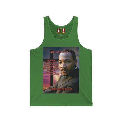 Use Me God, MLK Jr Unisex Jersey Tank Top by theGreenDragonTavern.shop