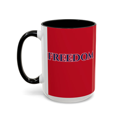 Freedom, Red Accent Mug by theGreenDragonTavern.shop