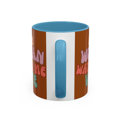 I Am Woman Watch Me Vote Brown Accent Mug by theGreenDragonTavern.shop