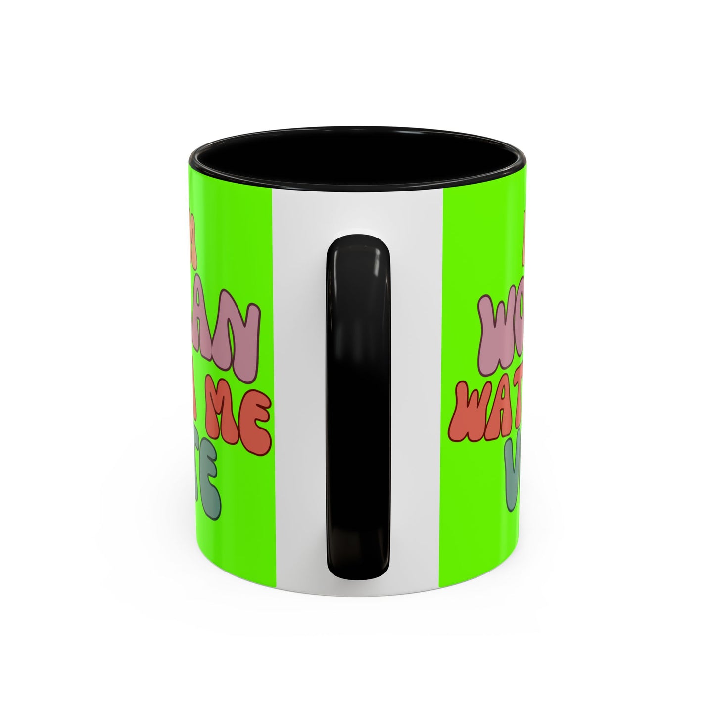 I Am Woman Watch Me Vote Light Green Accent Mug by theGreenDragonTavern.shop