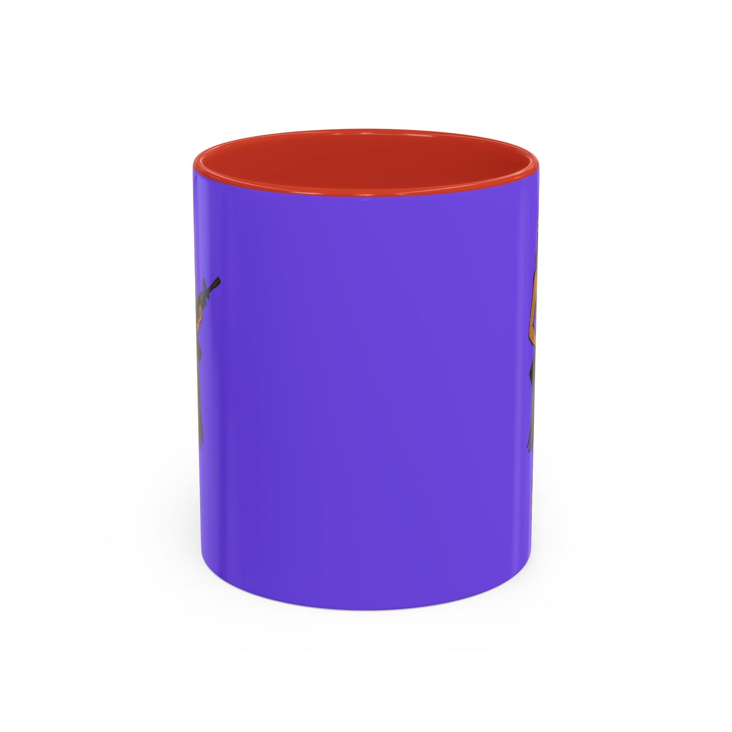 Hula Girl Packin' Heat Light Purple Accent Mug by theGreenDragonTavern.shop