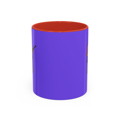 Hula Girl Packin' Heat Light Purple Accent Mug by theGreenDragonTavern.shop
