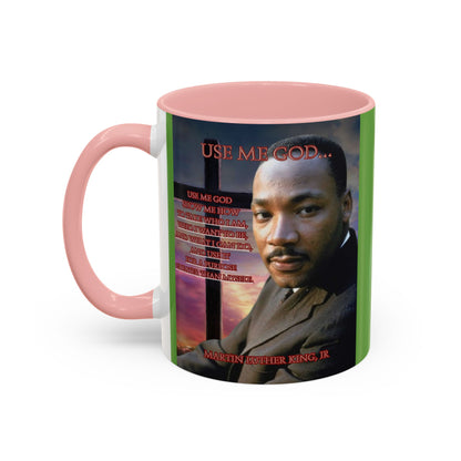 Use Me God, MLK Jr Green Accent Mug by theGreenDragonTavern.shop