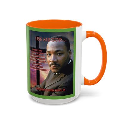 Use Me God, MLK Jr Green Accent Mug by theGreenDragonTavern.shop