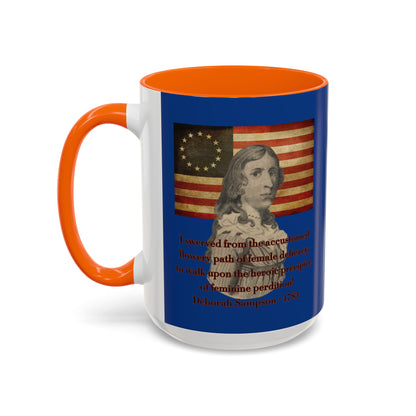 Deborah Sampson, America's Mulan Dark Blue Accent Mug by theGreenDragonTavern.shop