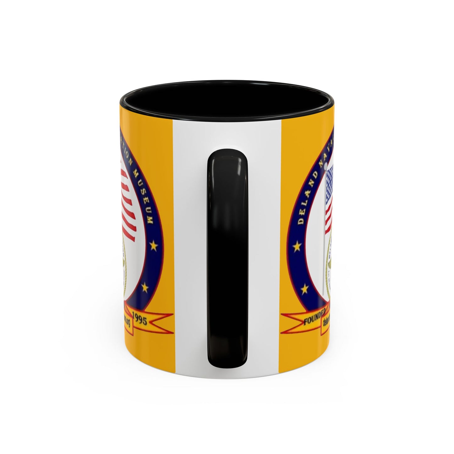 DeLand Naval Air Station Museum Yellow Accent Mug by theGreenDragonTavern.shop