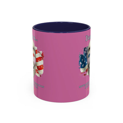 Ronald Reagan Freedom Vendetta Pink Accent Mug by theGreenDragonTavern.shop