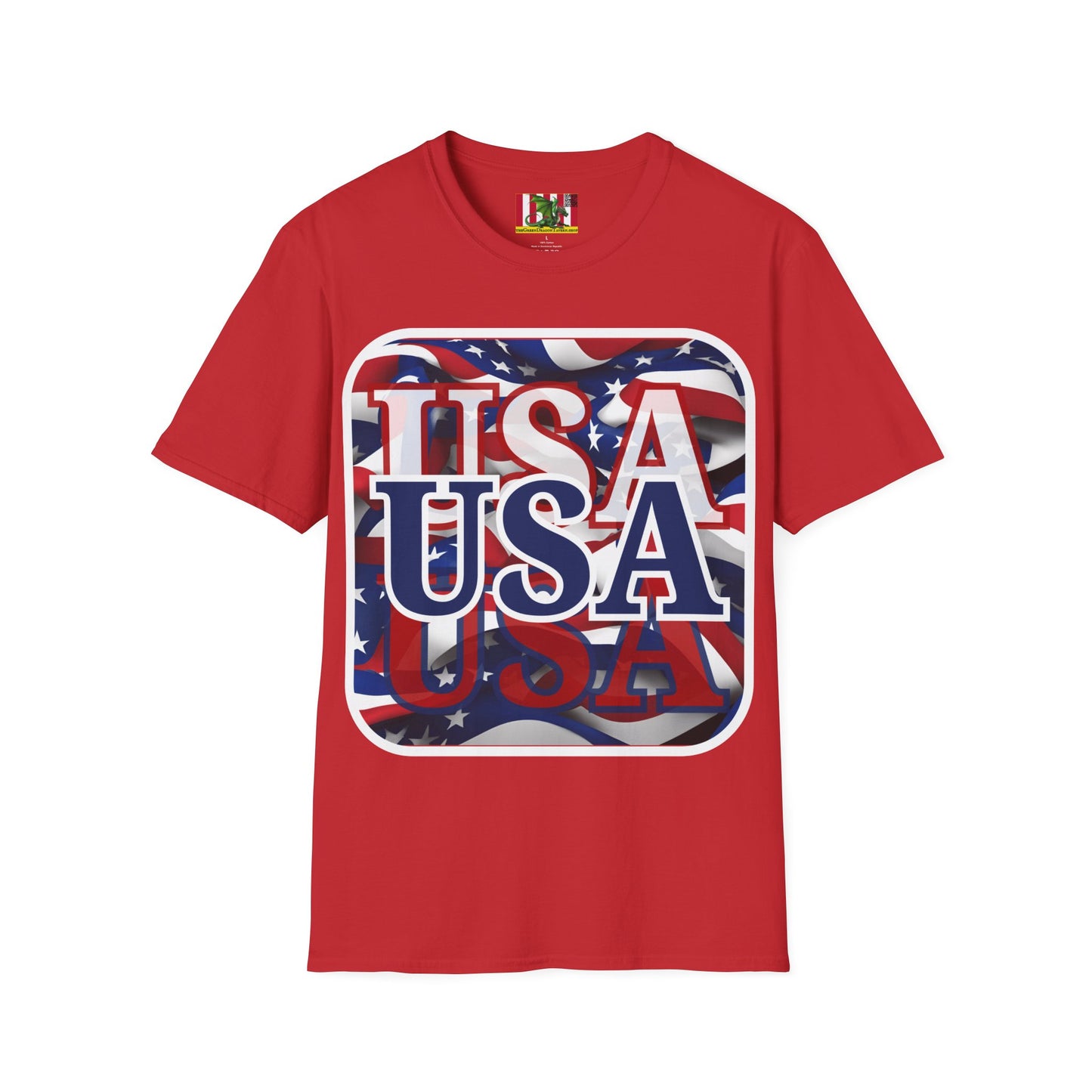 Red White and BLUE USA Patriot LTcolors Unisex T-Shirt by theGreenDragonTavern.shop