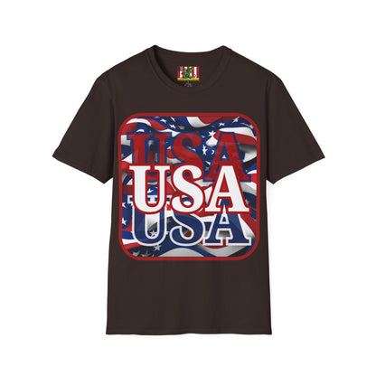Red WHITE and Blue USA Patriot Dark colors Unisex T-Shirt by theGreenDragonTavern.shop