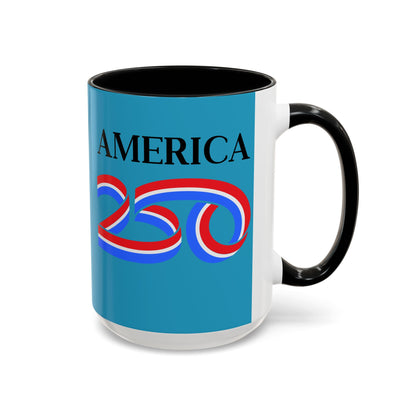 America 250 Turquoise Accent Mug by theGreenDragonTavern.shop