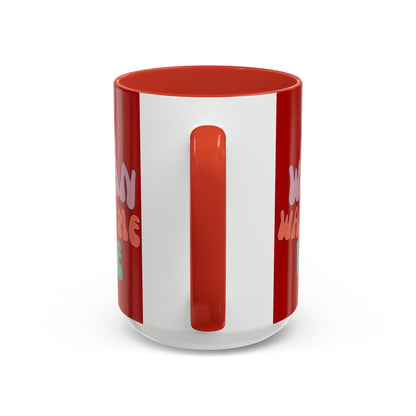 I Am Woman Watch Me Vote Red Accent Mug by theGreenDragonTavern.shop