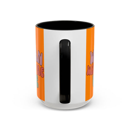 I Am Woman Watch Me Vote Orange Accent Mug by theGreenDragonTavern.shop