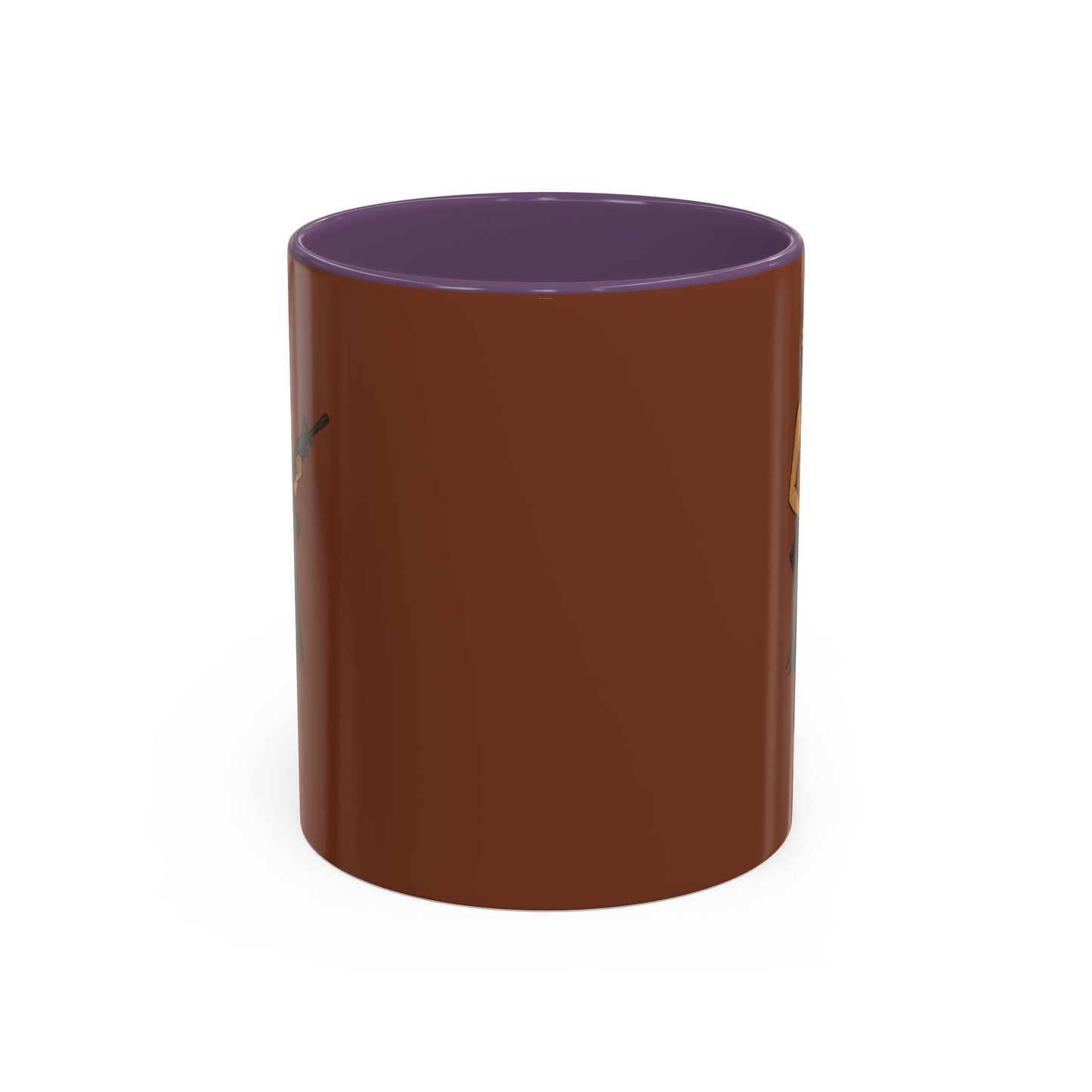 Hula Girl Packin' Heat Brown Accent Mug by theGreenDragonTavern.shop