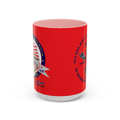 DNASM 2-sided, Founding & Student Art Red Accent Mug by theGreenDragonTavern.shop