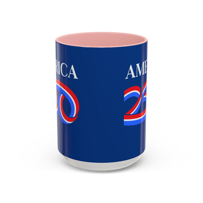 America 250 Dark Blue Accent Mug by theGreenDragonTavern.shop