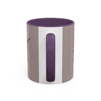 Hula Girl Packin' Heat Grey Accent Mug by theGreenDragonTavern.shop