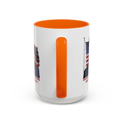 Charlie Kirk, Healthy Debate White Accent Mug by theGreenDragonTavern.shop