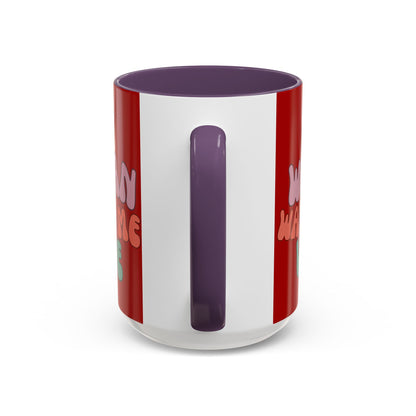 I Am Woman Watch Me Vote Red Accent Mug by theGreenDragonTavern.shop