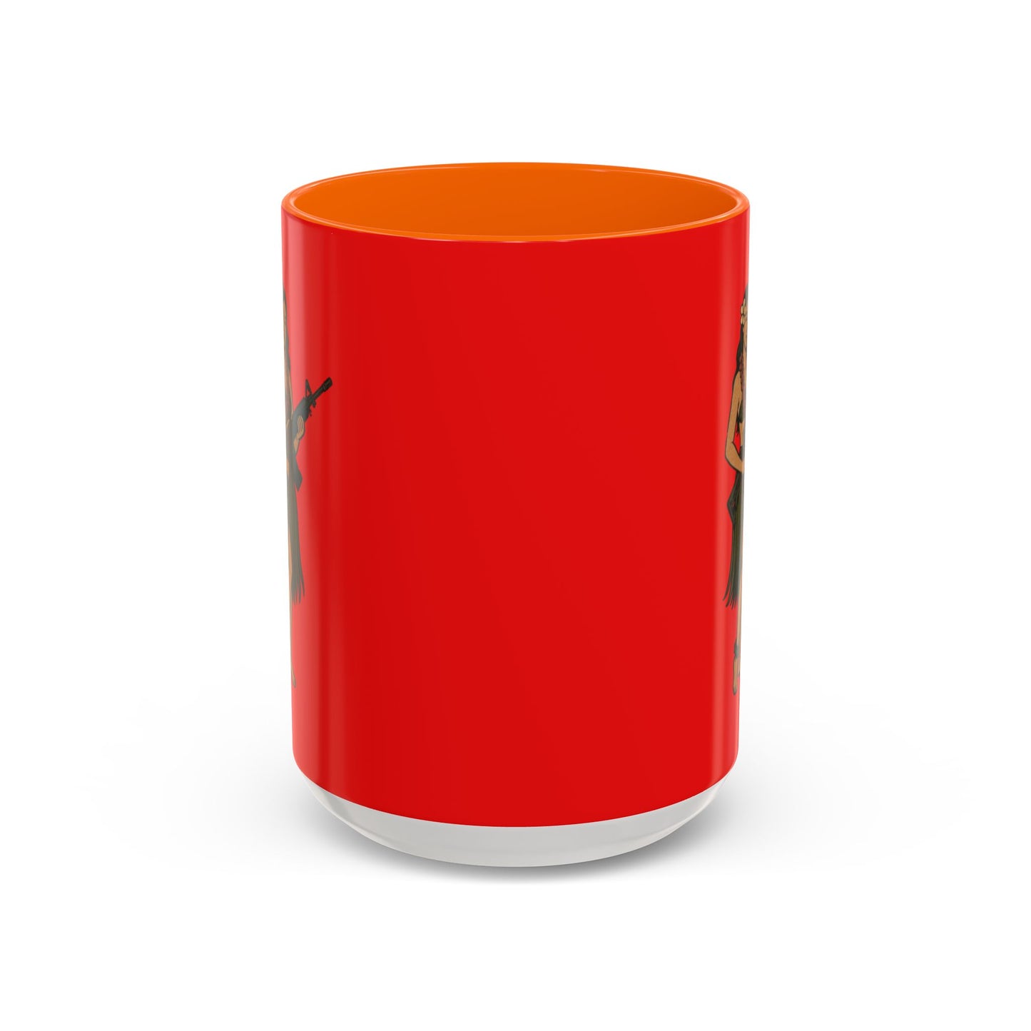Hula Girl Packin' Heat Red Accent Mug by theGreenDragonTavern.shop