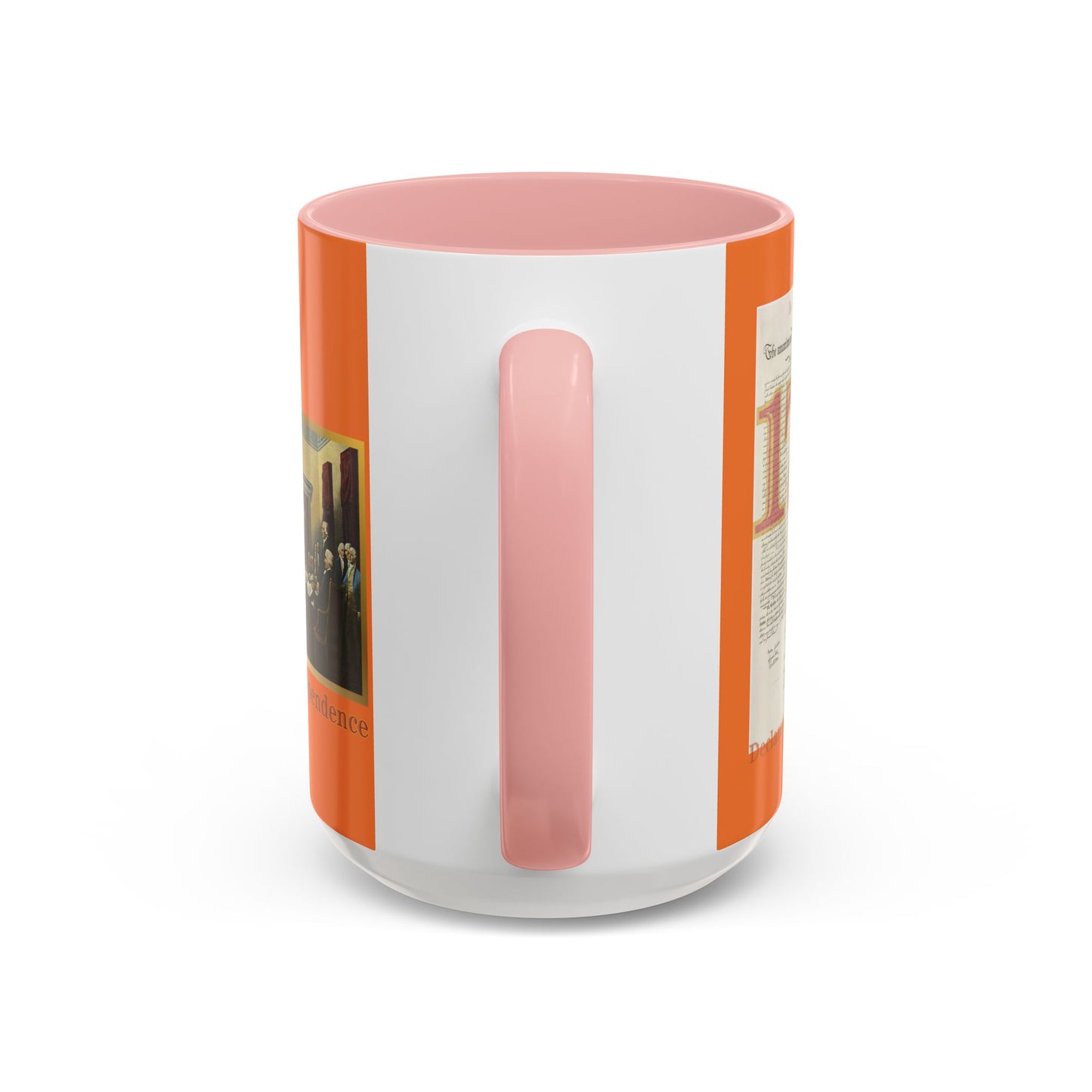 Declaration of Independence Orange Accent Mug by theGreenDragonTavern.shop