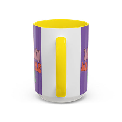 I Am Woman Watch Me Vote Light Purple Accent Mug by theGreenDragonTavern.shop