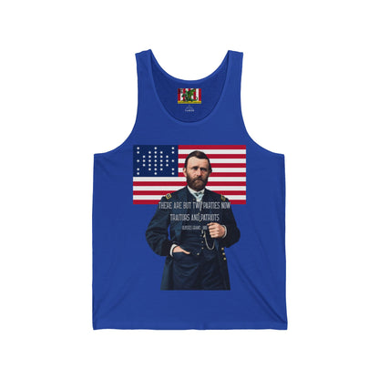 "Traitors and Patriots" Ulysses Grant Unisex Jersey Tank Top by theGreenDragonTavern.shop