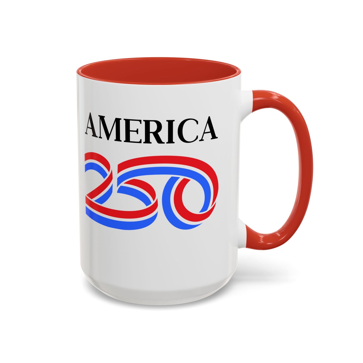 America 250 White Accent Mug by theGreenDragonTavern.shop