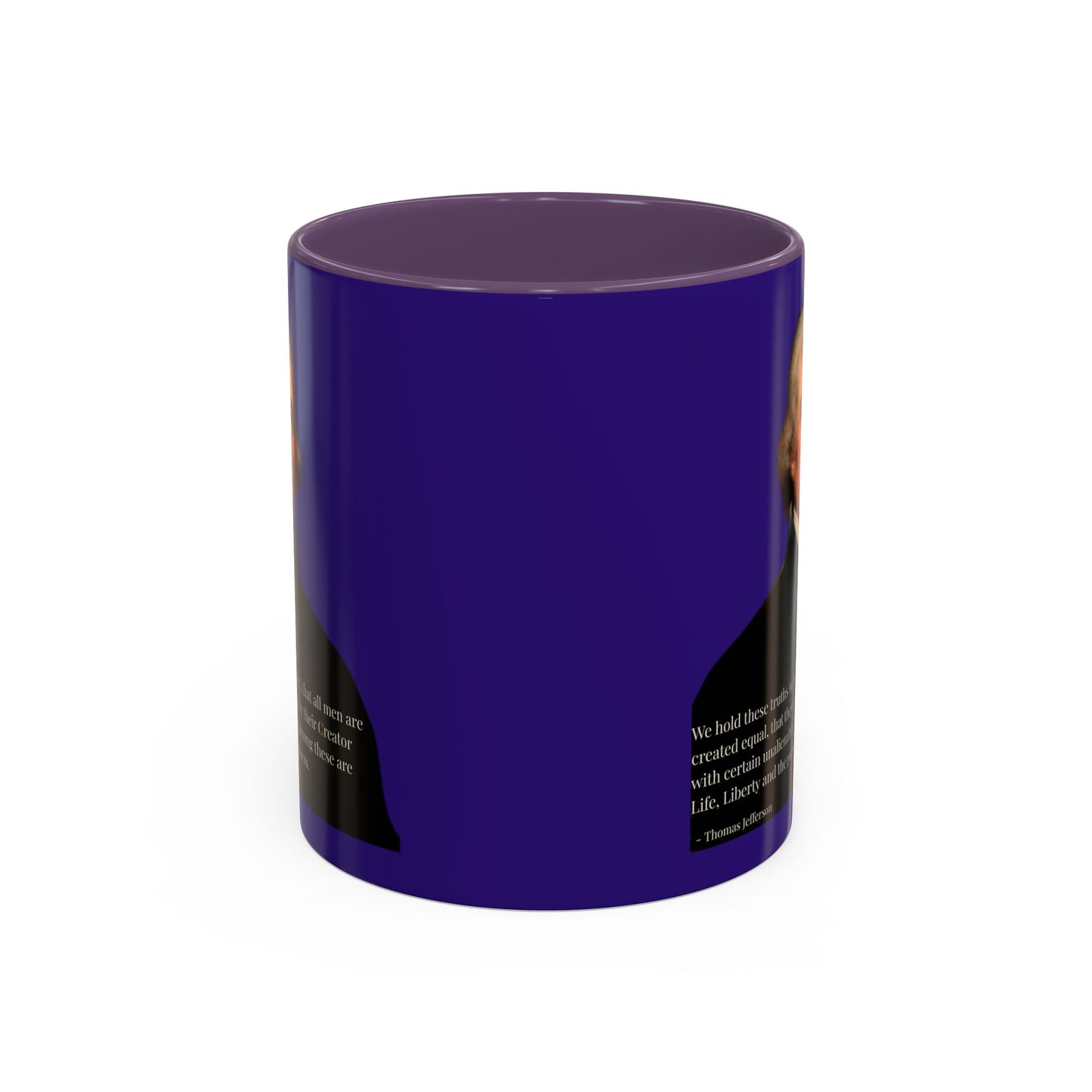 We hold these truths to be self-evident Dark Purple Accent Mug by theGreenDragonTavern.shop