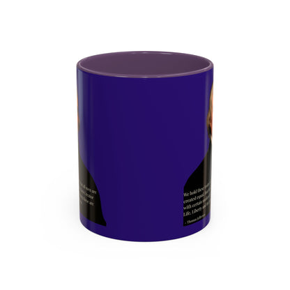 We hold these truths to be self-evident Dark Purple Accent Mug by theGreenDragonTavern.shop