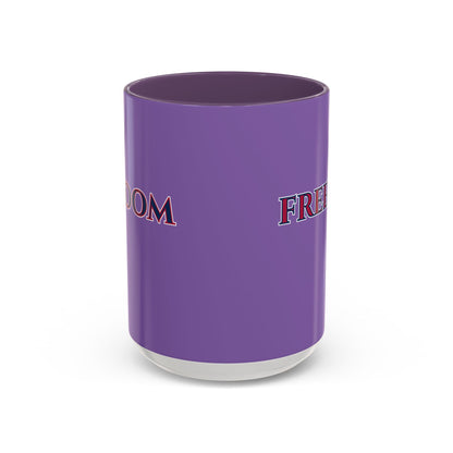 Freedom, Light Purple Accent Mug by theGreenDragonTavern.shop