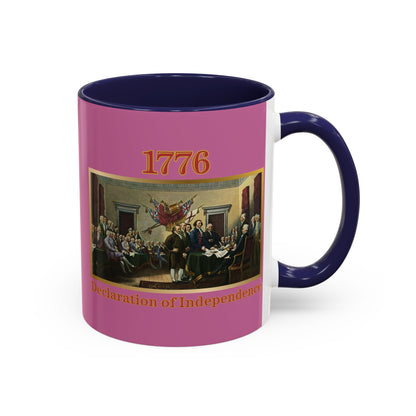 Declaration of Independence Pink Accent Mug by theGreenDragonTavern.shop