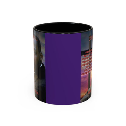 Use Me God, MLK Jr Purple Accent Mug by theGreenDragonTavern.shop