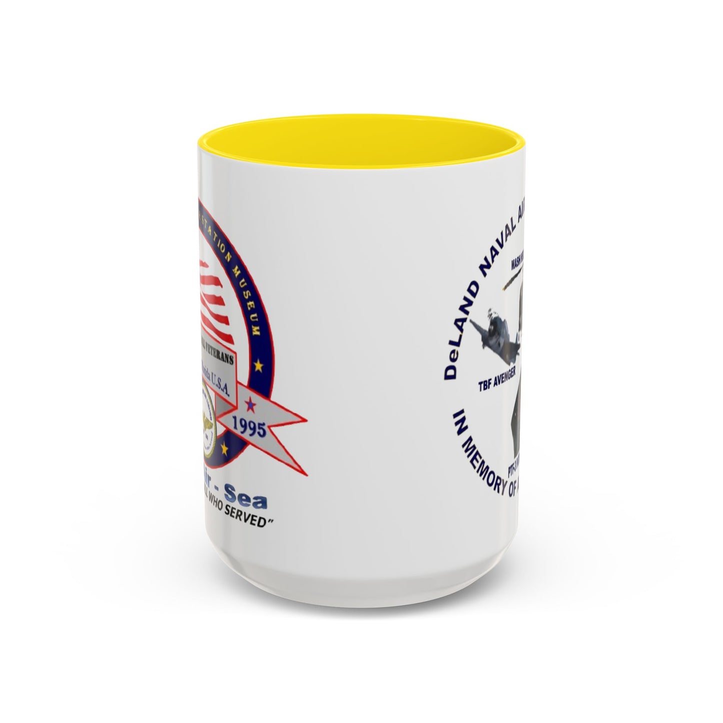 DNASM 2-sided, Founding & Student Art White Accent Mug by theGreenDragonTavern.shop