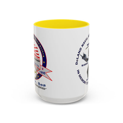 DNASM 2-sided, Founding & Student Art White Accent Mug by theGreenDragonTavern.shop