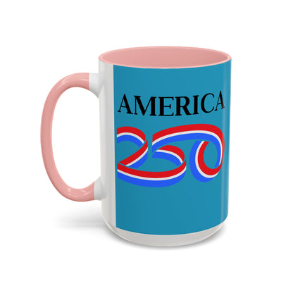 America 250 Turquoise Accent Mug by theGreenDragonTavern.shop