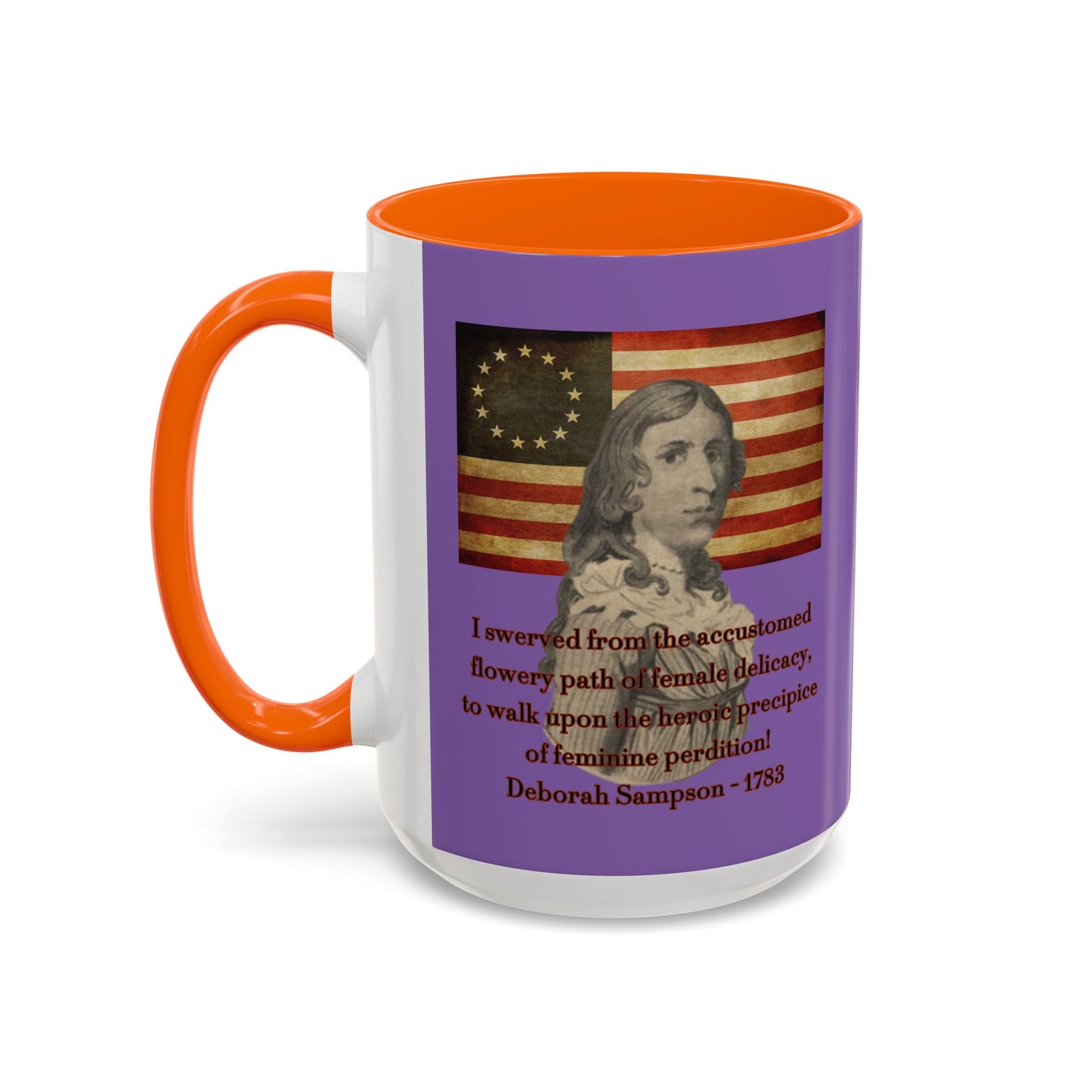 Deborah Sampson, America's Mulan Light Purple Accent Mug by theGreenDragonTavern.shop
