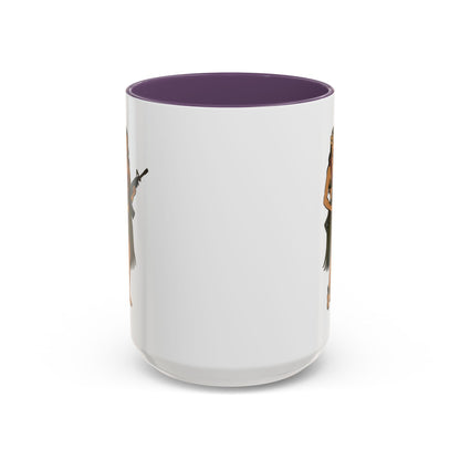 Hula Girl Packin' Heat White Accent Mug by theGreenDragonTavern.shop