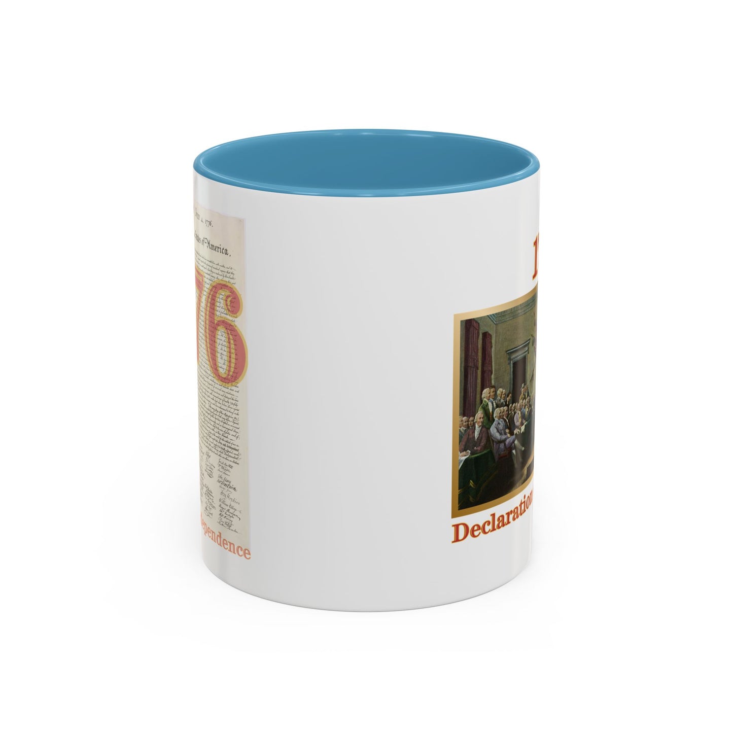 Declaration of Independence White Accent Mug by theGreenDragonTavern.shop
