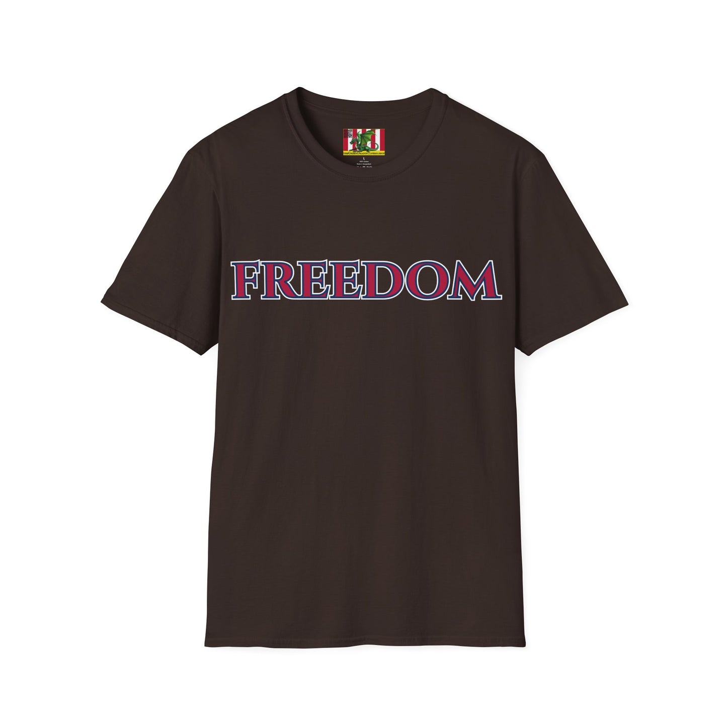 Freedom, Red font, Dark colors Unisex T-Shirt by theGreenDragonTavern.shop