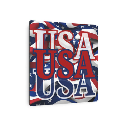 USA! USA! USA Red Center Metal Art Sign by theGreenDragonTavern.shop