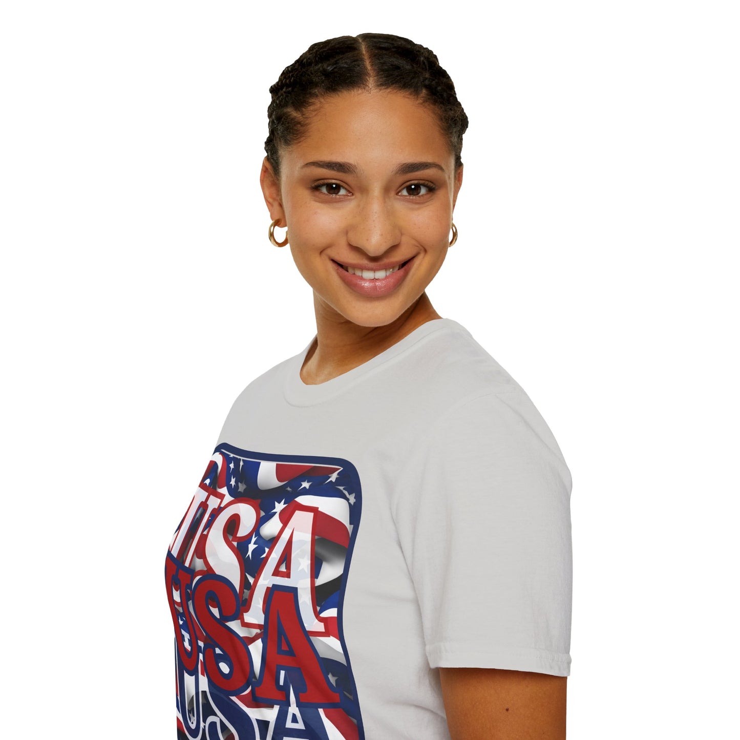 RED White and Blue USA Patriot Light colors Unisex T-Shirt by theGreenDragonTavern.shop