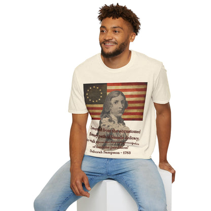 Deborah Sampson, America's Mulan Light colors Unisex T-Shirt by theGreenDragonTavern.shop