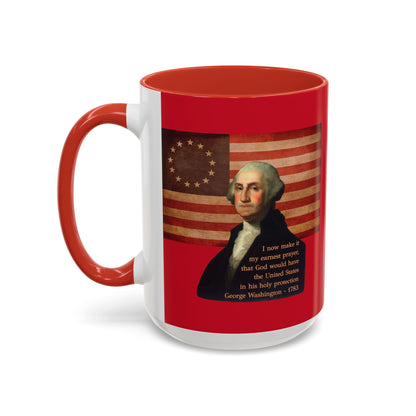 Washington's Earnest Prayer Red Accent Mug by theGreenDragonTavern.shop